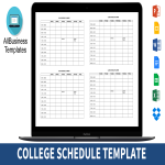 Vorschaubild der VorlageCollege Class Schedule Planner