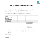 Salary Certificate Letter gratis en premium templates