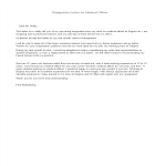 template topic preview image Medical Officer Resignation Letter