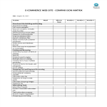 image E commerce website Comparison Matrix