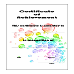 template preview imageCertificate Of Achievement example