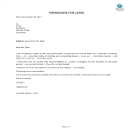 template preview imagePermission Leave Letter
