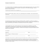 template preview imageSample Employee Complaint Form