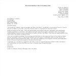 Personal Banker Letter Of Recommendation gratis en premium templates