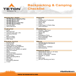Backpacking Camping Checklist gratis en premium templates