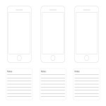 IPhone Mobile Apps design template gratis en premium templates