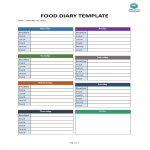 template topic preview image Food Journal template