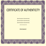 template preview imageCertificate of Authenticity
