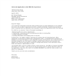 Clerk Job Application Letter With No Experience gratis en premium templates