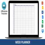 template topic preview image Weekly planner 6.00 - 23.00 landscape