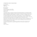 Job Application Letter For Graduate Student gratis en premium templates