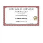 template topic preview image Editable Certificate Of Completion