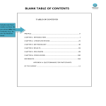 Blank Table of Contents Template gratis en premium templates