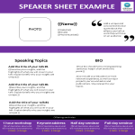 template topic preview image Speaker Sheet Example