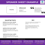 Speaker Sheet Example gratis en premium templates