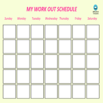 template preview imagePrintable Blank Workout Schedule