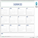 template preview imageCalendar 2023 Excel