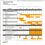 Project Schedule Gantt Chart Excel gratis en premium templates