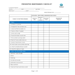 Preventive Maintenance Checklist gratis en premium templates