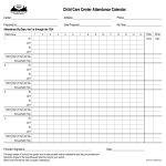Daycare Calendar gratis en premium templates