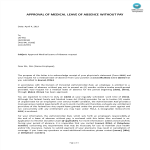 Medical Leave Approval Letter gratis en premium templates