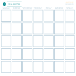 template topic preview image Printable Meal Calendar