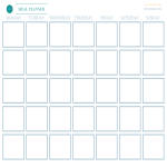 Printable Meal Calendar gratis en premium templates