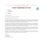 template topic preview image Restaurant Staff Warning Letter