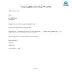 Cheque Receipt Acknowledgement Letter Template gratis en premium templates