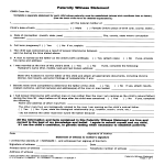 Paternity Witness Statement Form gratis en premium templates