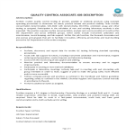 template topic preview image Quality Control Associate Job Description