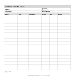 Employee Meeting Sign In Sheet gratis en premium templates