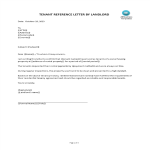 Tenant Rental Reference Letter by Landlord gratis en premium templates