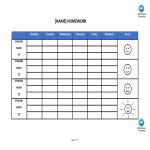 Kids Homework Countdown Calendar gratis en premium templates