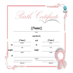 Birth Certificate Printable gratis en premium templates