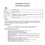 Hospital Porter Job Description gratis en premium templates