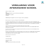 Ziekteverlof voor school gratis en premium templates