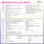 New Baby Hospital Checklist gratis en premium templates