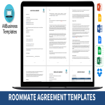 Apartment Roommate Contract gratis en premium templates