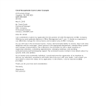 Receptionist Clerical Job Application Letter gratis en premium templates