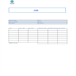 Job Sheet Format gratis en premium templates