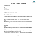 template preview imageVacation Leave request rejection letter