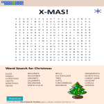 template topic preview image Christmas Word Search