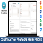 Construction Proposal Assumptions Example gratis en premium templates