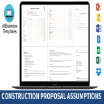 Vorschaubild der VorlageConstruction Proposal Assumptions Example