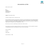 Declination Letter for Additional Information gratis en premium templates