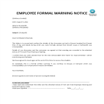 template topic preview image Formal Employment Warning Letter