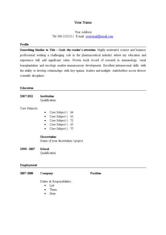 template preview imageLife Sciences Healthcare Resume