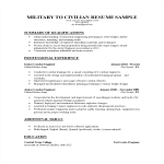 template topic preview image Military To Civilian Resume Sample