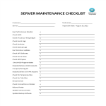 Quarterly Maintenance Checklist gratis en premium templates